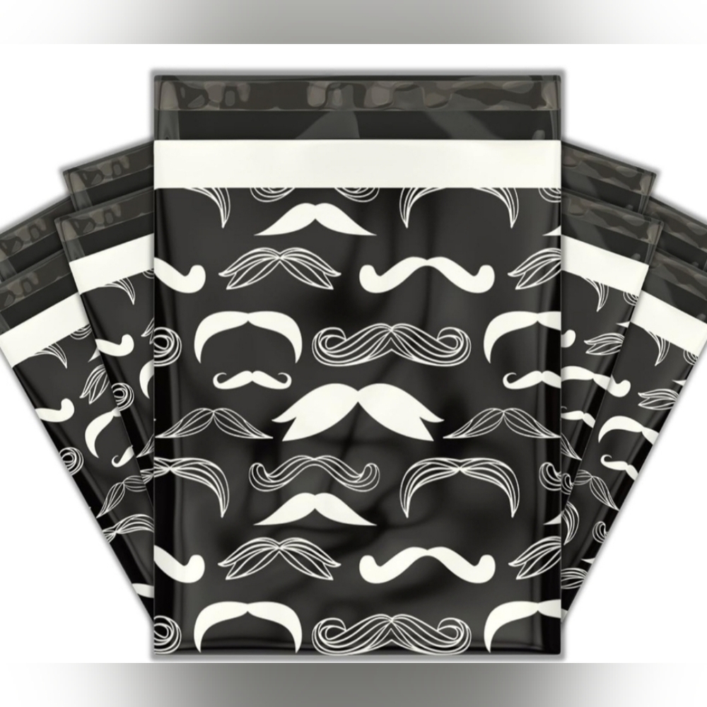 Mustache Fathers Day MOVEMBER polymailer- NWT 20 moustache bags